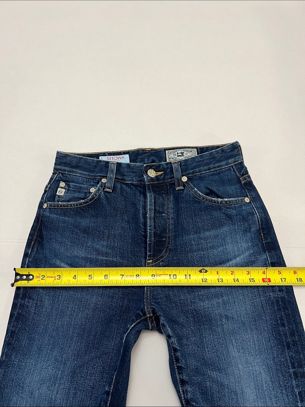 AG Alexxis Slim High Rise Selvage Jeans Women's 25R - SHOWA Japan Denim Limited - Picture 15 of 16